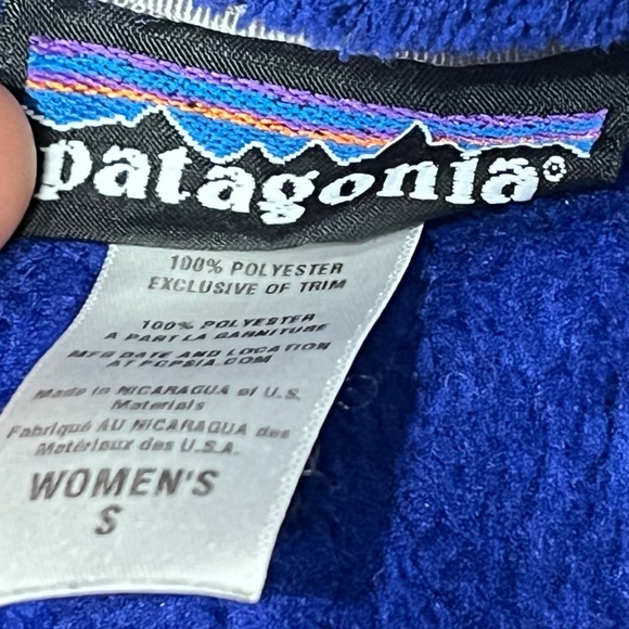 Patagonia Snap Fleece Pullover Sweater Jacket Womens Blue - Picture 5 of 5